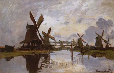 Windmills at Zaandam (1871) Claude Monet